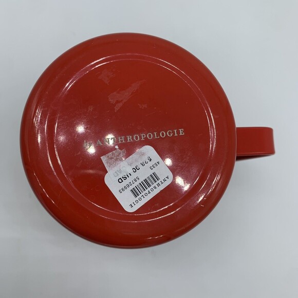 Anthropologie Travel Mug w/ Lid GRATEFUL Coffee Cup Stripes Summer July 4th USA - Picture 5 of 10